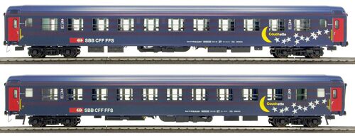 L.S. Models 47335 SBB Bcm, blau, weisse Linie, neues Logo, 11 Abteile